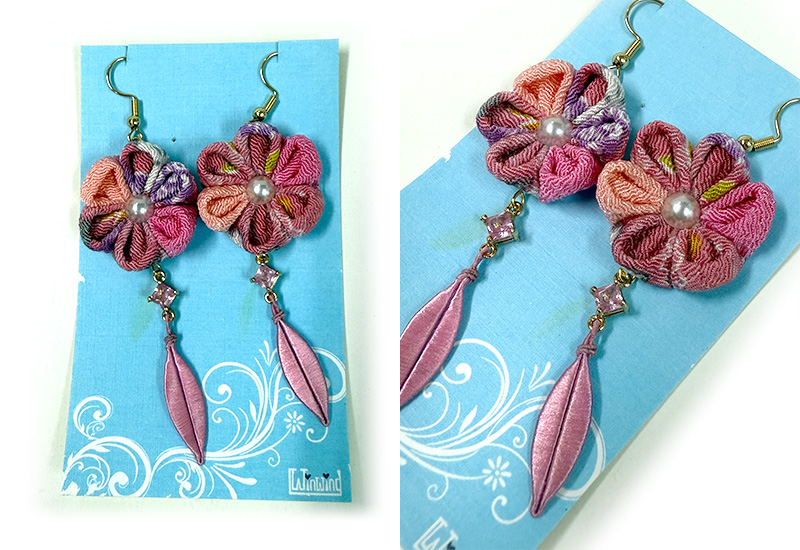 細工纏花小耳飾